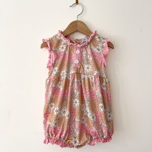 ABBY & EVIE EUC Floral Ruffle Bubble Romper